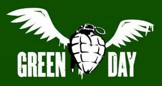 Green Day - Flag - Green Winged Heartnade Logo Poster Flag - Licensed In Pack