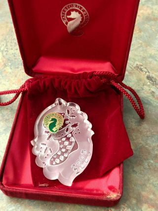 Waterford Crystal Christmas Stocking Ornament With Bag And Box 2005