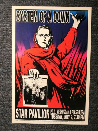 System Of A Down Concert Poster Philadelphia July 9th