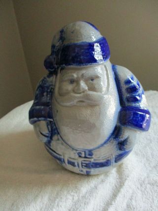 Vintage David Eldreth Pottery Salt Glazed 1994 Santa 1