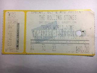 Rolling Stones Vintage 1997 Bridges To Babylon Tour Ticket Stub St.  Louis Mo Htf