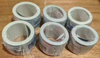 600 (6 Rolls Of 100) Usps Forever Stamps Us Flag Coil - First Class Postage