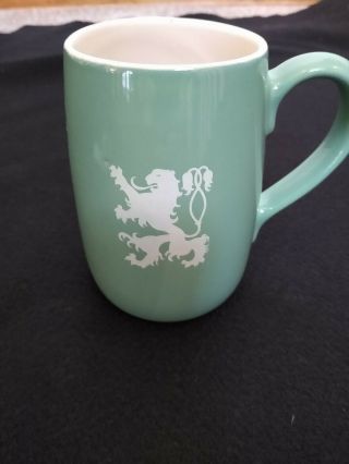 Vintage Coors Pottery Lion Green Mug