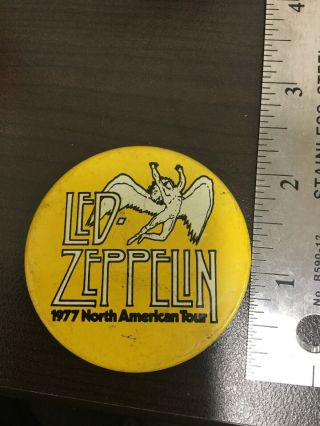 Led Zeppelin 1977 North American Tour - Pinback Button - Rock Music