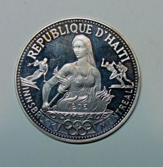 Haiti : Silver Proof 50 Gourdes 1974.  0.  925 Silver