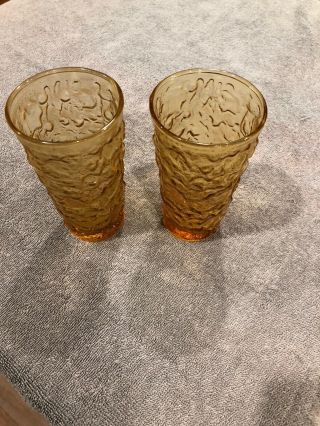 Vintage Golden Color Drinking Glasses Set Of 2 50 