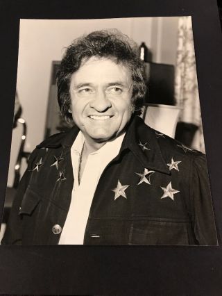 Johnny Cash Country Western Musician 8 X 10 Vintage Alan Band Photo