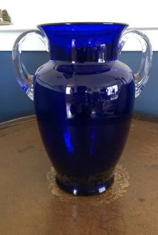 Vintage Depression Era Cobalt Blue Vase