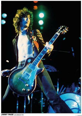 Led Zeppelin [eu] Jimmy Page Los Angeles 1972 24x33 Poster Last One