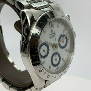 CYMA Swiss Automatic Watch ref.  90.  126 ' Daytona ' Chronograph Steel Bezel NR WOW 2