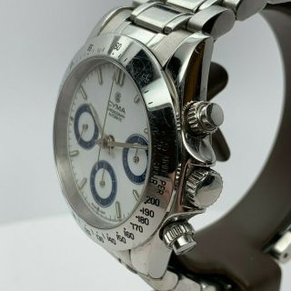CYMA Swiss Automatic Watch ref.  90.  126 ' Daytona ' Chronograph Steel Bezel NR WOW 3