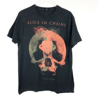 Alice In Chains T - Shirt Concert Tour Mens Large 2013 Hollow Fetal Skull Rock