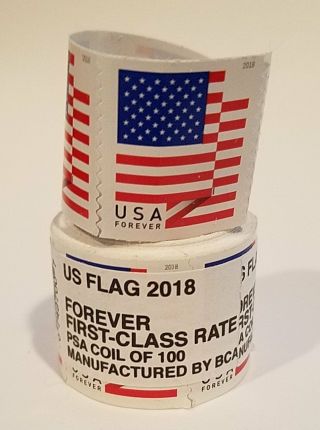 Usps Forever Stamps Flag Roll Of 100 X 10; Total 1,  000 Stamps