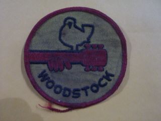 Woodstock Oringinal Vintage 3 " Cloth Sew On Patch Cool Hippy Jimi Hendrix