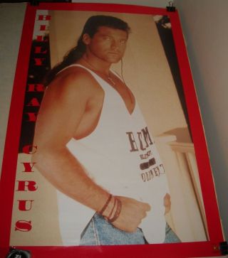 1993 Funky Posters 3362 Billy Ray Cyrus Pinup Poster Side Portrait Pose Mullet