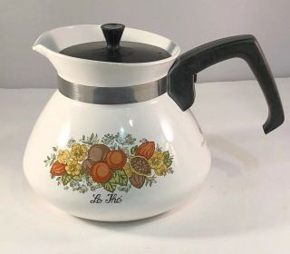 Vintage Corning Ware Spice Of Life Coffee Pot Teapot 6 Cup P - 104
