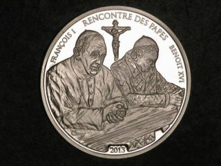 Togo 2013 500 Francs Two Popes Silver Crown Choice Proof