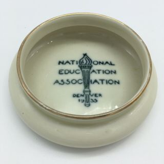 1933 Coors Pottery Souvenier Trinket Dish - National Education Association Denver