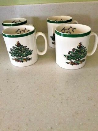 4 Spode Christmas Tree - Coffee Mugs - S3324