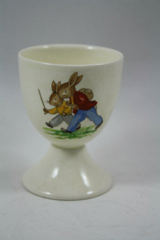 Royal Doulton Bunnykins Footed Egg Cup,  Bedtime And Two Walking