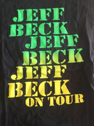 Jeff Beck Tour Concert Vintage T - Shirt Shirt 2009 Usa Tour Rock Roll Hof