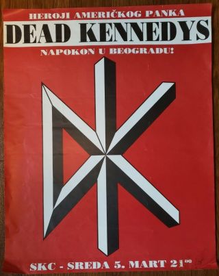 Dead Kennedys Serbian Concert Poster Jello Biafra Punk Rock Hardcore Diy Kbd Oop