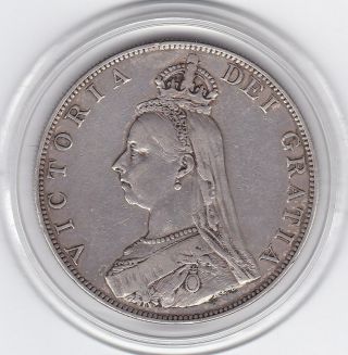 Sharp 1887 Queen Victoria Sterling Silver Large Double Florin (4/ -) Coin