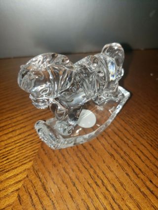 Princess House Crystal Rocking Horse Figurine Made In Germany - 24 Lead Crystal