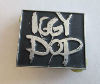 Iggy Pop Punk Rocker Name Logo 1.  5 " Soft Enamel & Plated Metal Tie Lapel Pin
