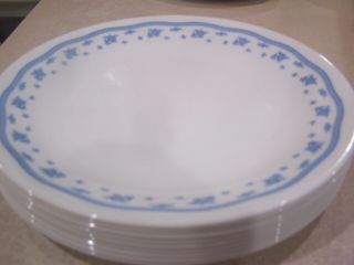 Corelle Corning Morning Blue 8 1/2 " Luncheon Plates (set Of 9)