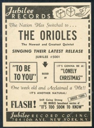 1948 The Orioles Doo Wop Group It 