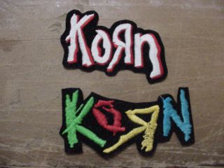 Set Of 2 Korn Patch Embroidered 90 