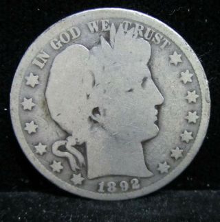 1892 - O Barber Half Dollar - Key Date - 90 Silver -