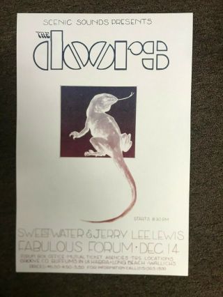 The Doors 1968 La Forum Lizard Cardstock Concert Poster - 12 " X 18 "