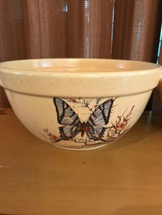 TREASURE CRAFT Pottery BUTTERFLY - Set of 3 NESTING MIXING BOWLS 2