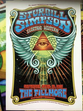 Sturgill Simpson Poster Concert Sf Fillmore 13x19 2015
