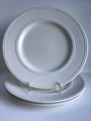 Kate Spade - Lenox - Set Of 3 Fair Harbor White Truffle Dinner Plate 11 3/8 "