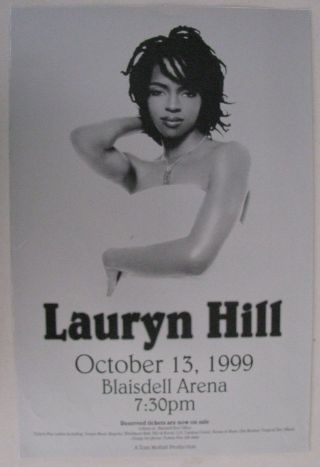 Lauryn Hill Concert Poster At Neal Blaisdell Arena On October 13,  1999