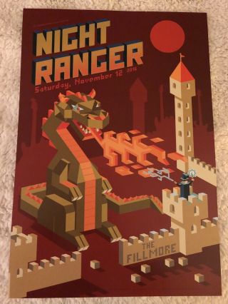 Night Ranger | Fillmore,  Sf | 2016 Concert Poster 13 X 19