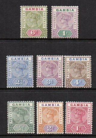 Gambia 1898 - 02 Set Of 8 M.  Sound Collectable Good Looking See Note?