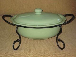 Southern Living At Home Casserole Dish W/ Lid Hospitality Sage & Iron Caddy