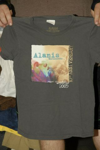 Alanis Morissette 10th Anniversary Jaggled Little Pill T Shirt Girls Large