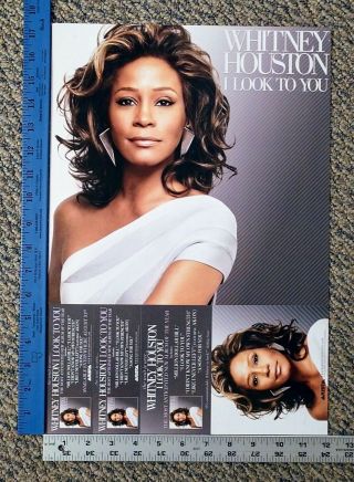 Whitney Houston Promotional Poster Double Sided Vintage Item 2