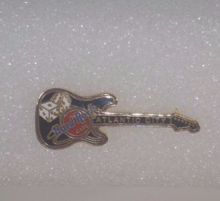 Hard Rock Cafe Atlantic City Fender Guitar W/ Dice Pin 485