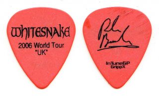 Whitesnake Reb Beach Signature Orange Guitar Pick - 2006 Uk World Tour