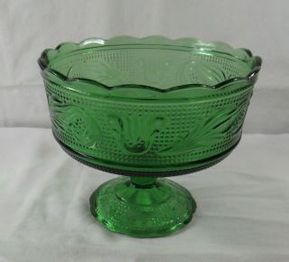 Vintage O.  E.  Brody Co.  Cleveland,  Oh M6000 Green Glass Bowl