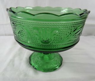 Vintage O.  E.  Brody Co.  Cleveland,  OH M6000 Green Glass Bowl 3