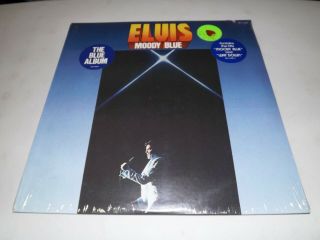 Elvis Presley - Moody Blue Album - Two Hype Stickers - Elvis 