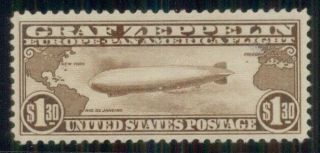 Us C14 $1.  30 Zeppelin,  Og Slightly Disturbed,  Xlh,  Vf/xf,  Pf Certificate