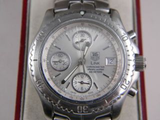 Tag Heuer Mens Sel Automatic Brushed Chronograph Full Size